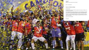 La FIFA sorprendió al Olimpia con una carta de felicitación por la conquista del Tricampeonato ante el Motagua.