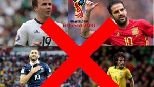 Te presentamos al equipo ideal de los futbolistas que no fueron tomados en cuenta por sus selecciones por decisión técnica en esta Copa del Mundo de Rusia 2018.