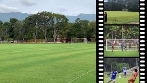 La Selección Sub-23 de Honduras se está preparando en una cancha privada, en una donde la pelota rueda como en un tapete. Es el campo de la escuela Freedom de San Pedro Sula y es de grama natural en medio de un bosque cerca de la montaña del Merendóm.