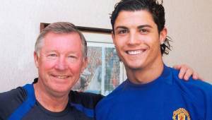 Esta es la fotografía que colgó en redes sociales Cristiano Ronaldo junto a Ferguson.