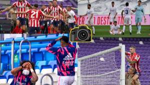 Las fotos que no se vieron por TV post partidos del Atlético y Real Madrid. Luis Suárez dio la nota del día.