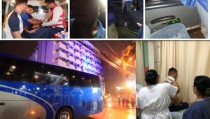 Los jugadores del Motagua fueron trasladados a un centro asistencial luego que aficionados de Olimpia atacaran el autobús en las cercanías del Estadio Nacional.