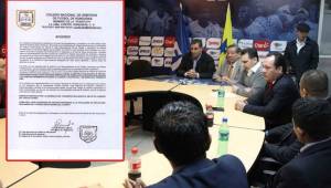 El Colegio Nacional de Árbitros de fútbol de Honduras extendió un comunicado.