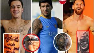 Si todavía no lo sabías, te damos a conocer los tatuajes que portan los cracks del Barcelona. Messi, Coutinho y Paulinho, son los jugadores que tienen más 'tattoos' en la plantilla azulgrana.