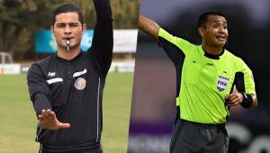 Keylor Herrera (izquierda) e Iván Barton (derecha) serán los árbitros en los duelos de Motagua y Olimpia.