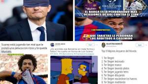 Continúan las burlas sobre el Barcelona. Luis Suárez y Ernesto Valverde son víctimas de los memes tras el empate contra el Lyon en la Champions League.