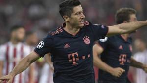 El delantero polaco Robert Lewandowski, fue la gran figura del Bayern Munich ante el Olympiakos.