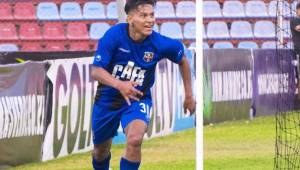 Bryan Moya celebrando uno de sus goles con el Zulia de Venezuela. Foto cortesía.