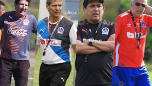 Héctor Vargas, Carlos Restrepo, Nahun Espinoza y Manuel Keosseián fueron los técnicos de Olimpia durante esta sequía.