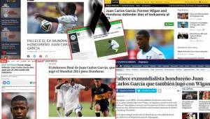 Medios internacionales se despiden del jugador hondureño Juan Carlos García, quien falleció por culpa de la leucemia.