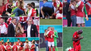 Las fuertes imágenes que nos dejó esta jornada en la Eurocopa con el tremendo susto de Eriksen. La pareja del futbolista no pudo contener las lágrimas y vean todo el drama que vivió en el campo.
