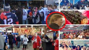 Gran ambiente se vive alrededor del Mercedes Benz Stadium para el Super Bowl entre Patriotas y Rams.