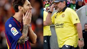 Maradona ve como un jugador más a Messi en Argentina.
