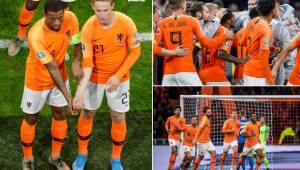 Los jugadores Wijnaldum y De Jong protagonizaron la mejor escena en la jornada de este martes de las eliminatorias de la Eurocopa 2020.