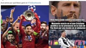 En las redes sociales siguen las burlas contra el ganador del Premio The Best. También hay memes contra Marcelo y Cristiano Ronaldo.