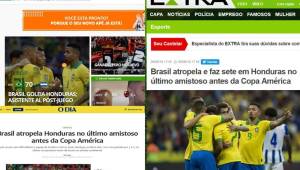 Los medios de Brasil destacan el gran triunfo de Brasil en su última prueba de cara a la Copa América 2019.