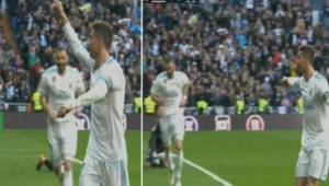 Esto fue lo que hizo Cristiano Ronaldo al marcar su primer gol ante el Alavés. Gran gesto del luso.