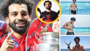 MoMo Salah disfruta unas merecidas vacaciones tras ganar la final de la Champions League contra el Tottenham el 1 de Junio en Madrid.