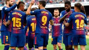 Barcelona derrotó 2-1 al Valencia en el Camp Nou con goles de Suárez y Umtiti.
