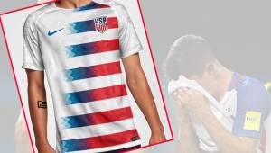 Así era la camisa que había diseñado Estados Unidos para disputar el Mundial de Rusia 2018 donde no logró clasificar tras caer frente a Trinidad. Foto Twitter