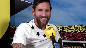 Messi durante la entrevista con 'TdT' de Catalunya Ràdio.