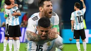 El delantero argentino Leo Messi celebró el pase a octavos de final del Mundial de Rusia como si hubiese ganado la Copa del Mundo. Fotos AFP y EFE