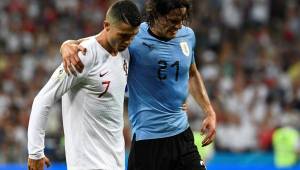 Cavani fue apoyado por Cristiano Ronaldo cuando el uruguayo salió lesionado del partido.