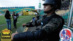 La Policía Nacional, Fusina y la Policía Militar, estarán resguardando a los aficionados en el estadio Morazán este miércoles por la Copa Presidente. Foto DIEZ