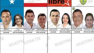 La lista de aspirantes a alcaldes por San Pedro Sula.
