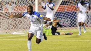El delantero Romell Quioto anotó el último gol de Honduras frente a El Salvador en el triunfo 2-0 en la eliminatoria rumbo al Mundial de Rusia. Foto Archivo DIEZ