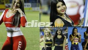 Como ya es una costumbre, la belleza hondureña se hizo presente en el estadio Morazán para el derbi de San Pedro Sula.