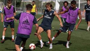 Luka Modric retornó a los entrenos del Real Madrid a la espera de definir su futuro. Foto Real Madrid