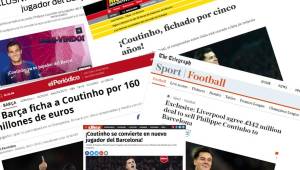 La prensa internacional se rinde al fichaje del brasileño Coutinho por el Barcelona. Algunos lo ponen al nivel de Neymar.