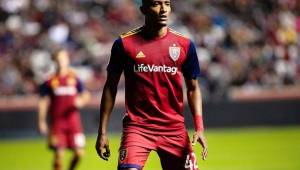 Douglas Martínez sumó 64 minutos en su debut con el Real Salt Lake. Foto cortesía.