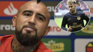 Vidal esquivo algunas preguntas sobre el eventual regreso del Neymar al Barcelona.