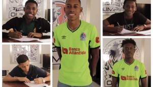 Olimpia continúa reclutando jóvenes promesas para sus reservas y firmó a cinco jugadores procedentes de la Academia Leones de San Pedro Sula.