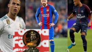 Cristiano Ronaldo, Messi y Neymar Jr. son tres de los nominados a ganar el Balón de Oro 2017 entregado por France Football.