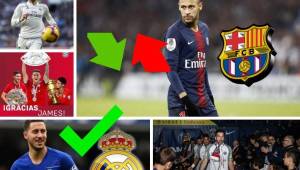 Atentos a lo último del mercado de fichajes en el fútbol de Europa. Los nombres de Hazard, Mbappé, Neymar, Eriksen, James y Buffon, se destacan.
