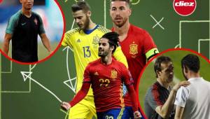 El diario español AS fotografió una alineación que tenía Fernando Hierro en el entreno de este jueves. La Roja, envuelta por el escándalo del despido de Lopetegui, se enfrenta ante la Portugal de Cristiano Ronaldo mañana a las 12:00 pm, y esta sería la posible alineación.