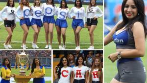 Las bellas modelos capitalinas llenaron de belleza el estadio Nacional de Tegucigalpa en el duelo de ida entre Motagua y Marathón.