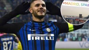 Icardi está en Madrid para medirse ante el Atlético, pero su publicación desató los rumores con un posible fichaje con el Real Madrid.