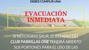 El Parrillas One albergará en su estadio a los habitantes de La Lima que no puedan evacuar.