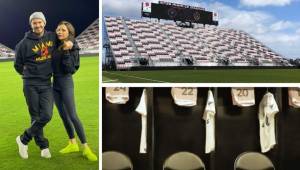 A pesar del paro de actividades de 30 días que anunció la MLS, David Beckham llevó a su esposa e hijos al estadio Miami CF.