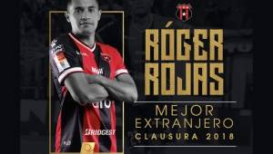 Roger Rojas se llevó los premios a Mejor Extranjero y Máximo Goleador de la liga de Costa Rica. Foto DIEZ