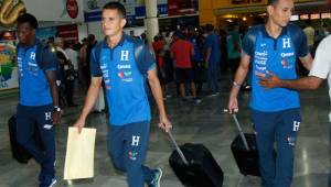 La selección de Honduras llegó a San Pedro Sula después del empate ante Panamá.
