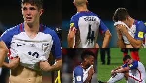 Las jóvenes figuras de Estados Unidos se desplomaron en Trinidad y las fotos son impresionantes. Christian Pulisic del Borussia Dortmund, fue el que más lloró.