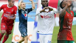 Wilmer Fuentes, Gonzalo Klusener, Yustin Arboleda y Edwin Solano, cuatro figuras del Clausura 2020 en Honduras.
