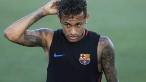 Neymar en uno de los entrenamientos que el Barcelona realiza en Estados Unidos.