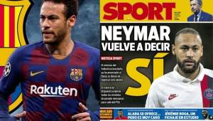Diario Sport destaca en su portada que Neymar podría volver al Barcelona la próxima temporada.