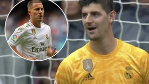 Courtois dijo que no le gustó la manera en que Hazard perdió dos balones en su debut en el Real Madrid.
